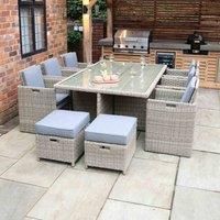 Royalcraft Wentworth Rattan 10 Seater Cube Set  wilko  Garden & Outdoor