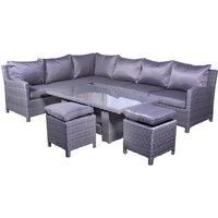 Paris 7pc Deluxe Modular Corner Dining Set