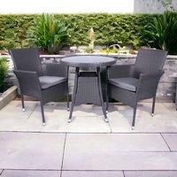 Royalcraft Malaga Rattan 2 Seater Fixed Bistro Set  wilko  Garden & Outdoor