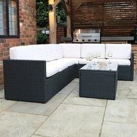 Royalcraft Berlin 6 Seater Corner lounging Set - Black