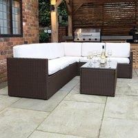 Royalcraft Berlin 6 Seater Corner Lounging Set - Brown