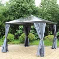 Amir Royalcraft Lugano Polycarbonate Gazebo 3x3m Grey  wilko  Garden & Outdoor