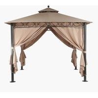 Amir Royalcraft Dubai Gazebo 3x3m Brown  wilko  Garden & Outdoor