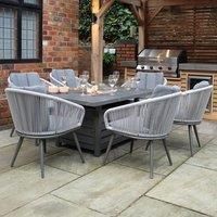 Royalcraft Aspen 6 Seat Firepit Table Dining Set