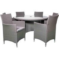 Royalcraft Nevada 6 Seater KD Round Dining Set - Grey