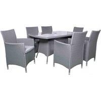Nevada GREY 6 Seater KD Rectangular Dining Set