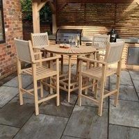Roma 4 Seat Rope Bar Set with High Chairs