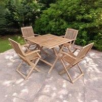 Royalcraft FSC 1 LONDON 90cm Square Folding Set with 4 London Folding Armchairs