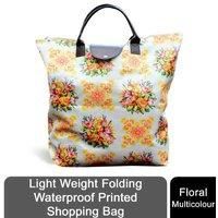 Flo Fashion Light Weight Multipurpose Folding Waterproof Printed Shopping Bag