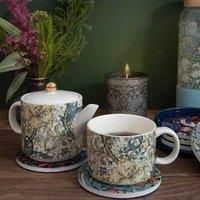 William Morris Golden Lily Tea for One Ceramic Teapot and Cup Set
