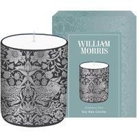 William Morris Strawberry Thief Candle Soy Wax, Height 11cm Diameter 8.5cm, Invigorating Citrus Scent
