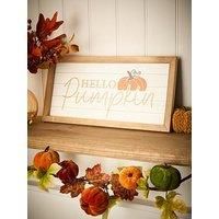 Festive Hello Pumpkin Wall Art Aurtumn Decoration