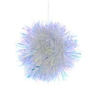 Festive Pom Pom Hanging Tree Decoration, White