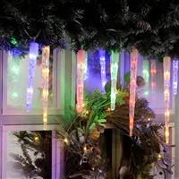 Festive 24 Remote Controlled Colour Changing LED Icicle Lights