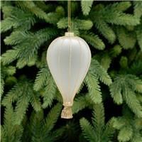 Festive Frosted Hot Air Balloon Hanging Tree Decoration