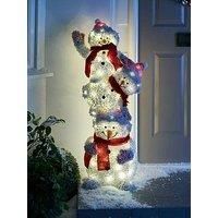 Festive 105Cm Lit Snowy Snowman Family