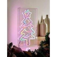 Festive 30 Cm Rgb Neon Christmas Tree With Usb And Remote