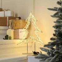 Festive 45cm Dewdrop Tree On Stand Christmas Decoration 140 Warm White LEDs