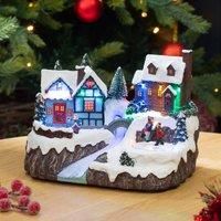 Festive 17Cm Bo Lit Snow Covered House