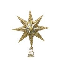Festive Star Cut Out Tree Topper, Gold