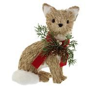 Festive Sitting Bristle Fox Ornament