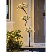 Festive 120 Cm Dewdrop Firework Ball Outdoor Christmas Tree With Warm White Leds