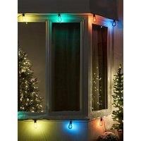 Festive 10 Multicolour Connectable Festoon Bulb Outdoor Christmas Lights
