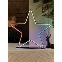 Festive 40 Cm Neon Flex Rgr Indoor/Outdoor Christmas Star Light With Remote