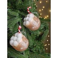 Festive Set 2 Coffee Cup Tree Decorations