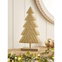 Festive Rattan Effect Christmas Tree Ornament