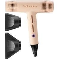 mdlondon Blow Professional Hair Dryer (Blush), Lightweight Hairdryer (360g), 1600W Hairdryers for Women and Men with 3M Cable and 3 Heats/Speeds - Genuine mdlondon Hair Dryers & Accessories