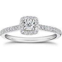 H. Samuel 9W 0.25Ct Dia Cushion Halo Dia Set Shoulder