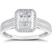 H. Samuel 9W 0.25Ct Dia Baguette Cluster Ring