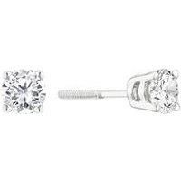 H. Samuel 9Ct White Gold 0.50Ct Diamond Solitaire Stud Earrings