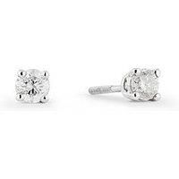 H. Samuel 9Ct White Gold & 0.25Ct Diamond Solitaire Stud Earrings