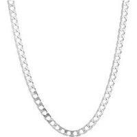 H. Samuel Gents Silver Flat Curb Chain 20"