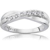 H. Samuel Forever Diamond Platinum 0.28Ct Cross Over Et