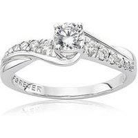 H. Samuel Forever Plat 950 0.50Ct Tw (0.30Ct Centre) Diamond Sol With Twist Shoulder