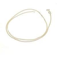 H. Samuel 9Ct Gold Solid Curb Chain 18''
