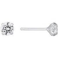 H. Samuel Sterling Silver Cubic Zirconia 5Mm Stud Earrings