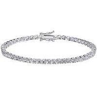 H. Samuel Sterling Silver Cubic Zirconia Claw Set Tennis Bracelet