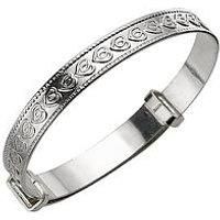 H. Samuel Childrens Sterling Silver Celtic Heart Expander Bangle