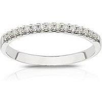 Ernest Jones 14Ct White Gold 0.15Ct Diamond Claw Set Eternity Ring
