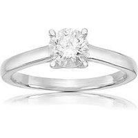 Ernest Jones Platinum 0.66Ct Diamond Four Claw Solitaire Ring
