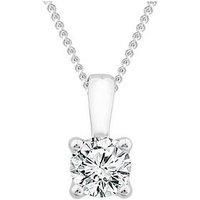 Ernest Jones 9Ct White Gold 0.15Ct Diamond Solitaire Pendant