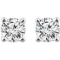 Ernest Jones 9Ct White Gold 0.33Ct Diamond Solitaire La Pousette Earrings