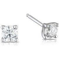 Ernest Jones 9Ct White Gold 0.50Ct Diamond La Pousette Solitaire Earrings