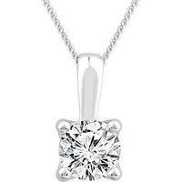 Ernest Jones 9Ct White Gold 0.50Ct Diamond Solitaire Pendant