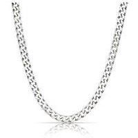 Ernest Jones Sterling Silver Square 20" Curb Chain Necklace