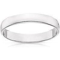 H. Samuel Platinum 3Mm Heavy D Shape Wedding Ring
